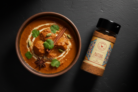 Butter Chicken Editorial Overhead Hero