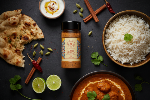 Butter Chicken Full Spread Overhead