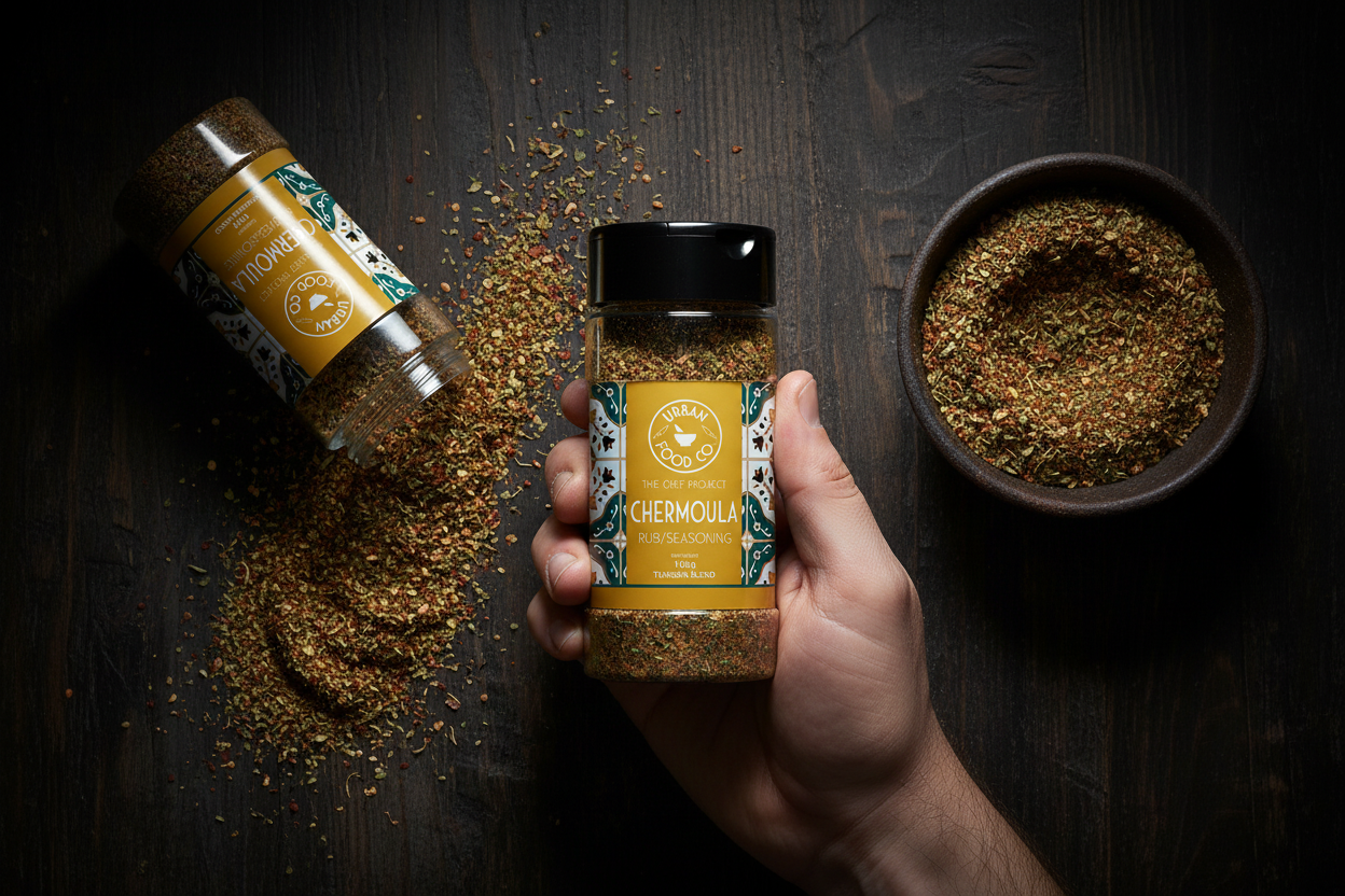 Chermoula overhead lifestyle shot