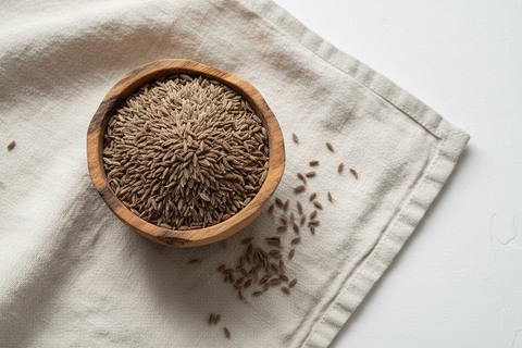 Cumin Seeds — wooden bowl
