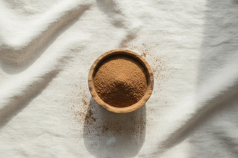 Ground Allspice — wooden bowl