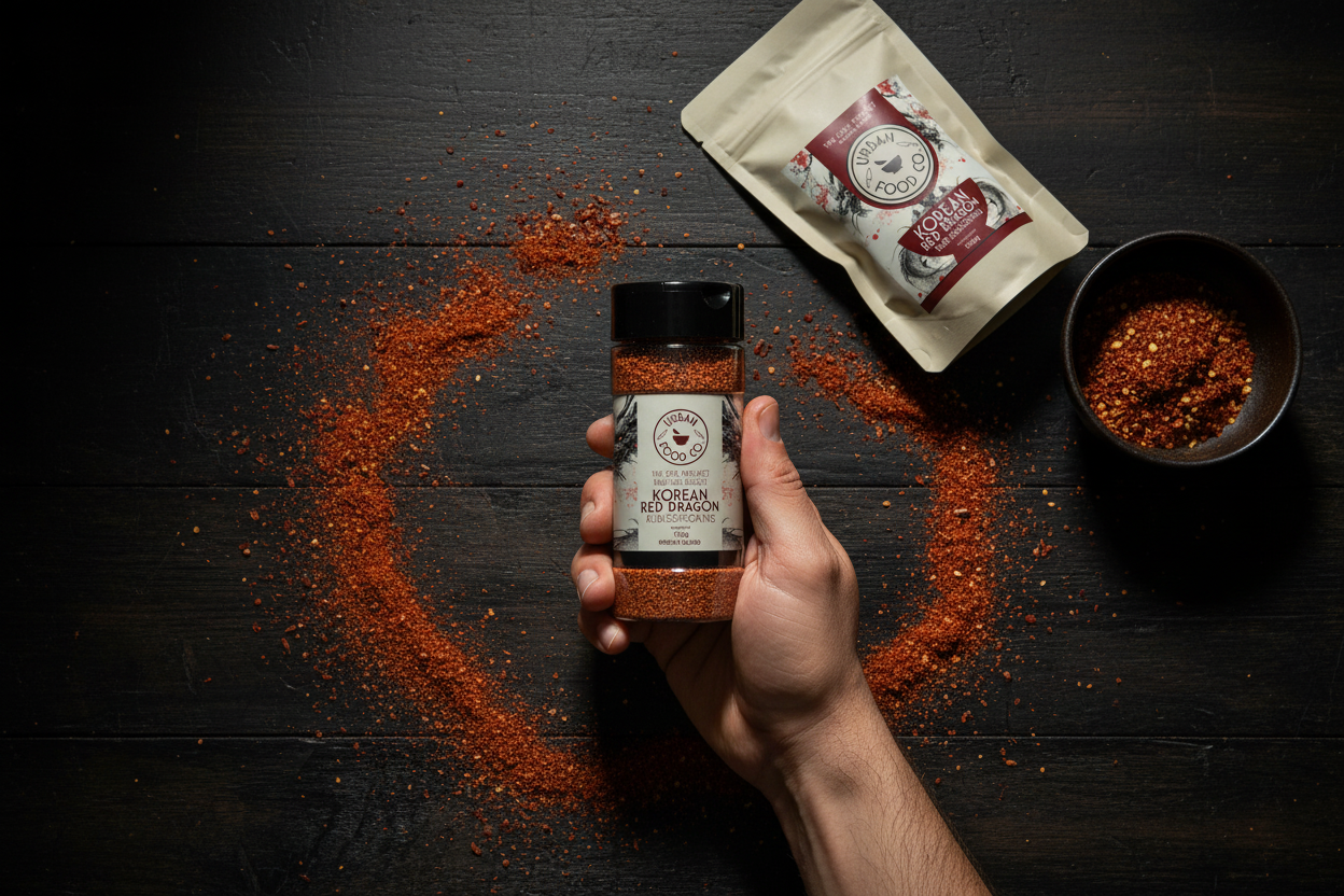 Korean Red Dragon Powder overhead shot