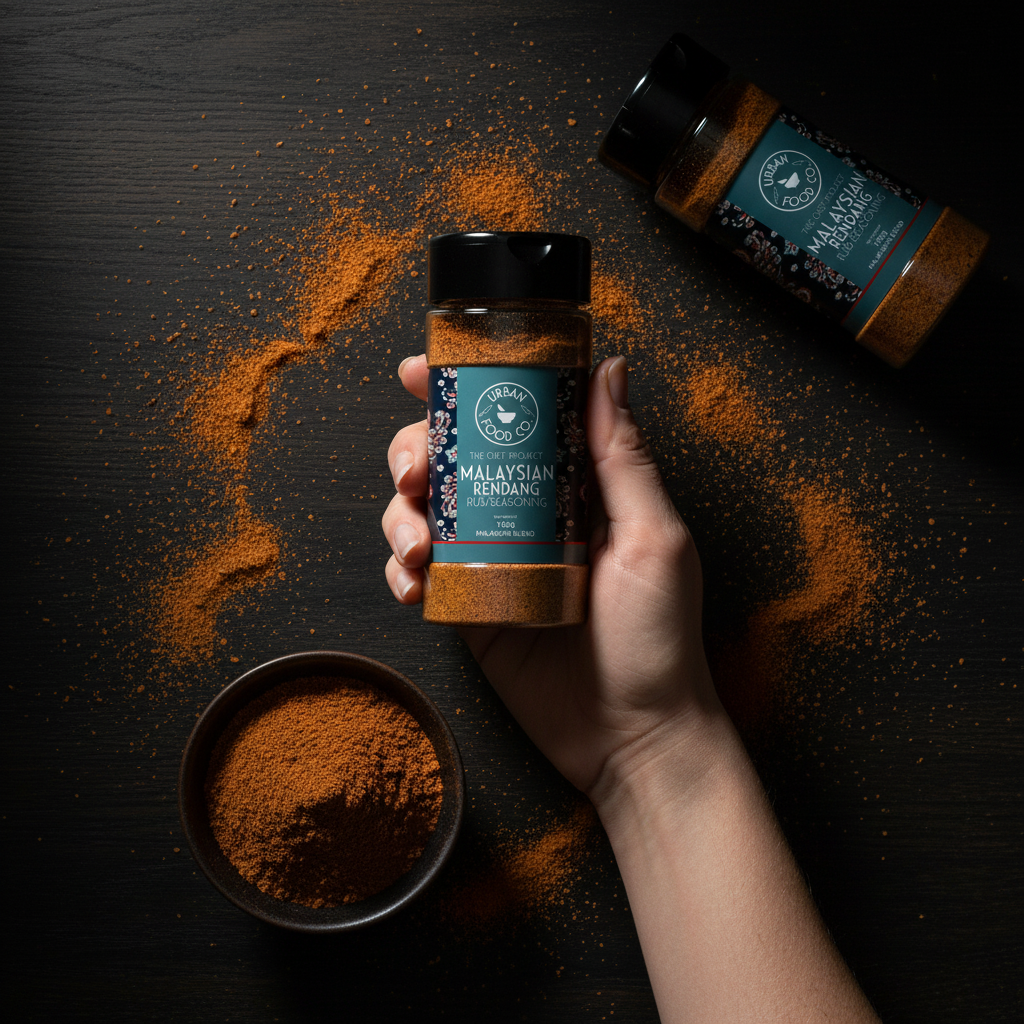 Malaysian Rendang overhead shot