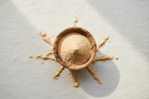 Onion Powder — wooden bowl